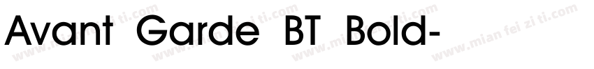 Avant Garde BT Bold字体转换
